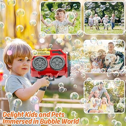 139 Holes Sprinkler Bubble Gun With LED Lights