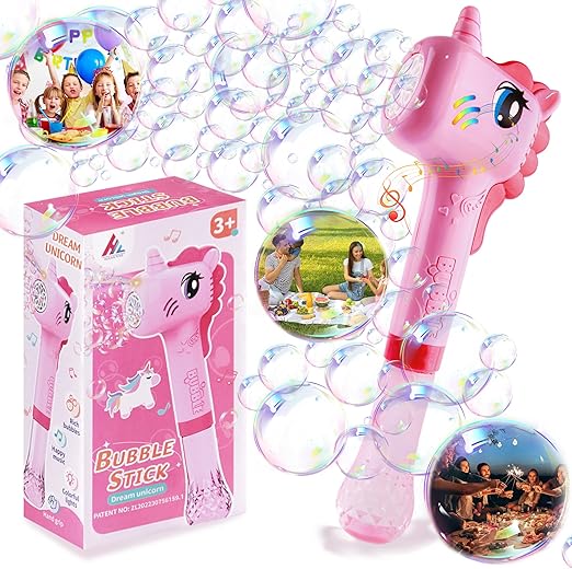 Dream Unicorn Bubble Stick With Light Music