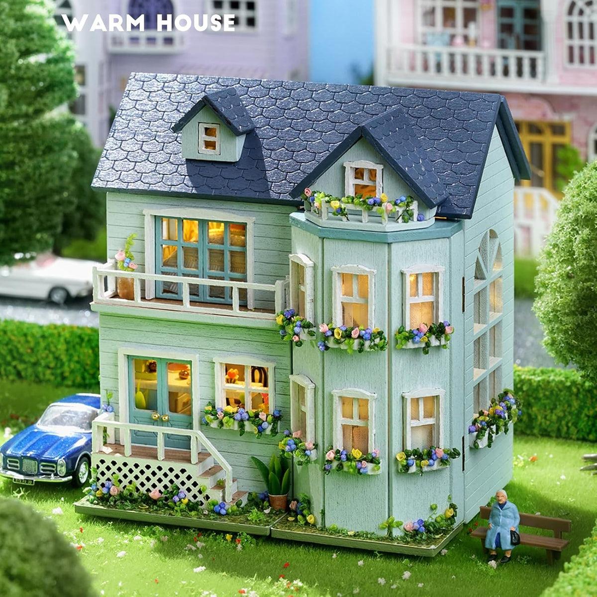 DIY Miniature Warm House With LED Lights
