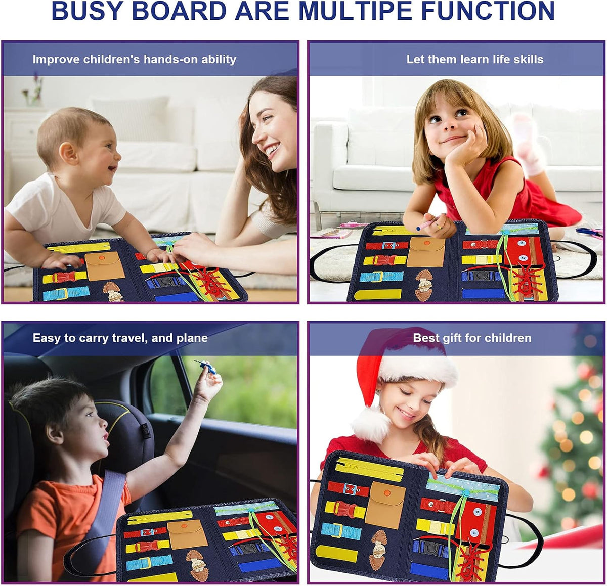 Multi-functional Toddlers Basic Skills Busy Bag