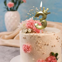 Number 3 Crown Designed Birthday Candle