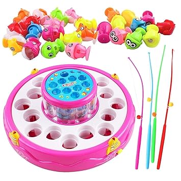 Electric Musical Two Pond Rotation Fishing Game