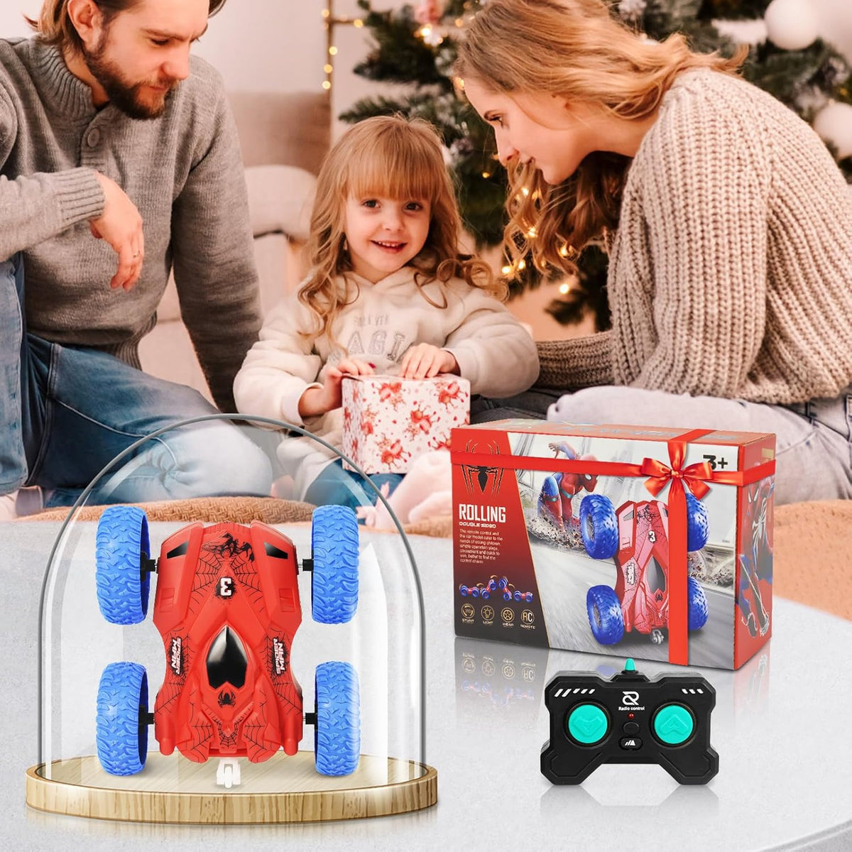 2.4GHz RC Spider-man Stunt Rotating Car