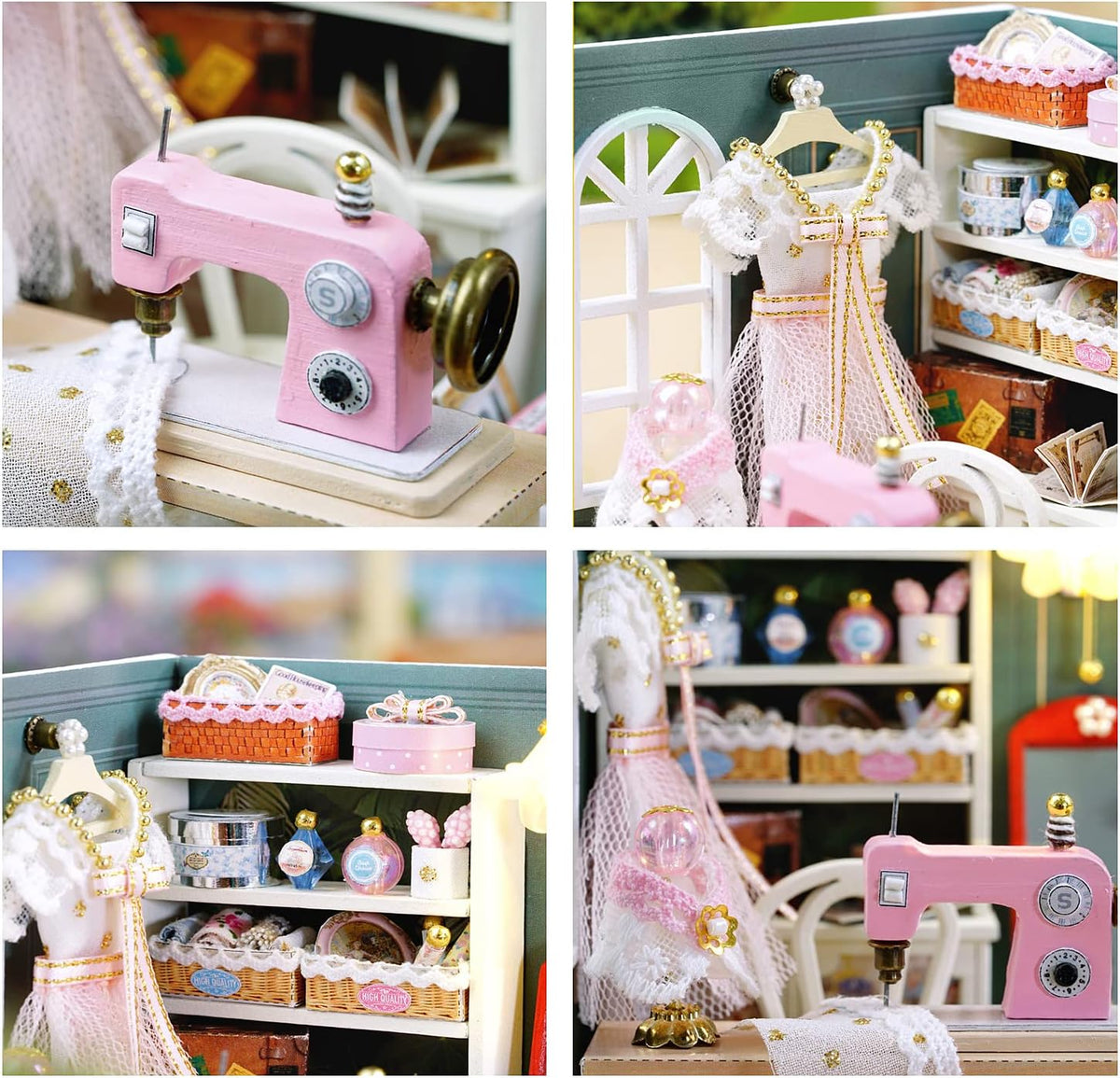 DIY Miniature Beatific Atelier With LED Lights