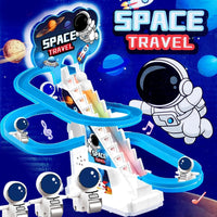 Electric Astronaut Slide Racing Track Set With Lights & Music