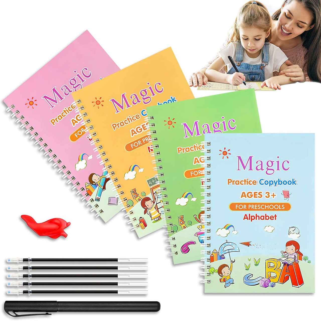 Magic Practice Notebooks for PreSchool - Pack of 4