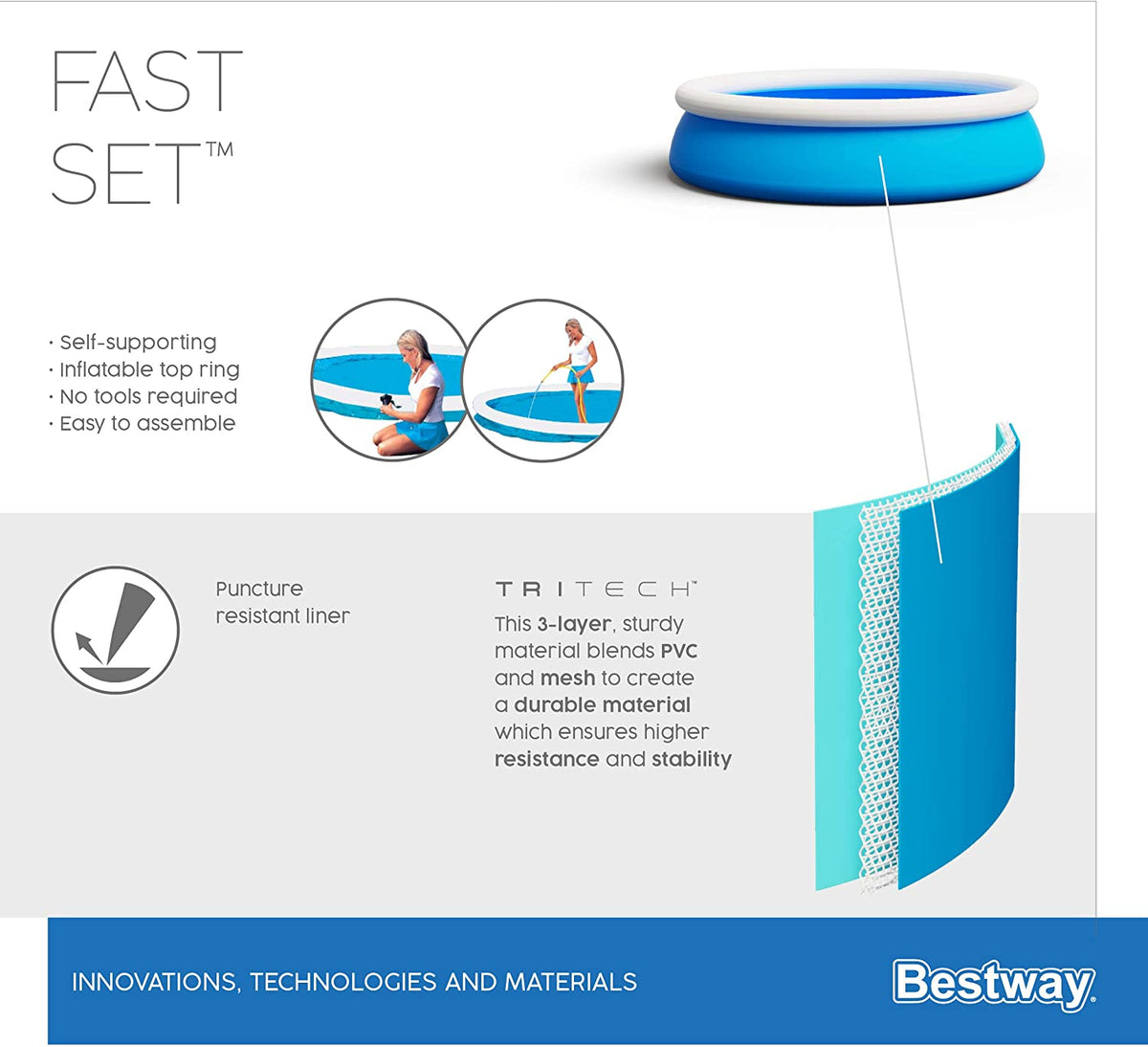 Bestway Fast Set Pool- (6' x 20'')