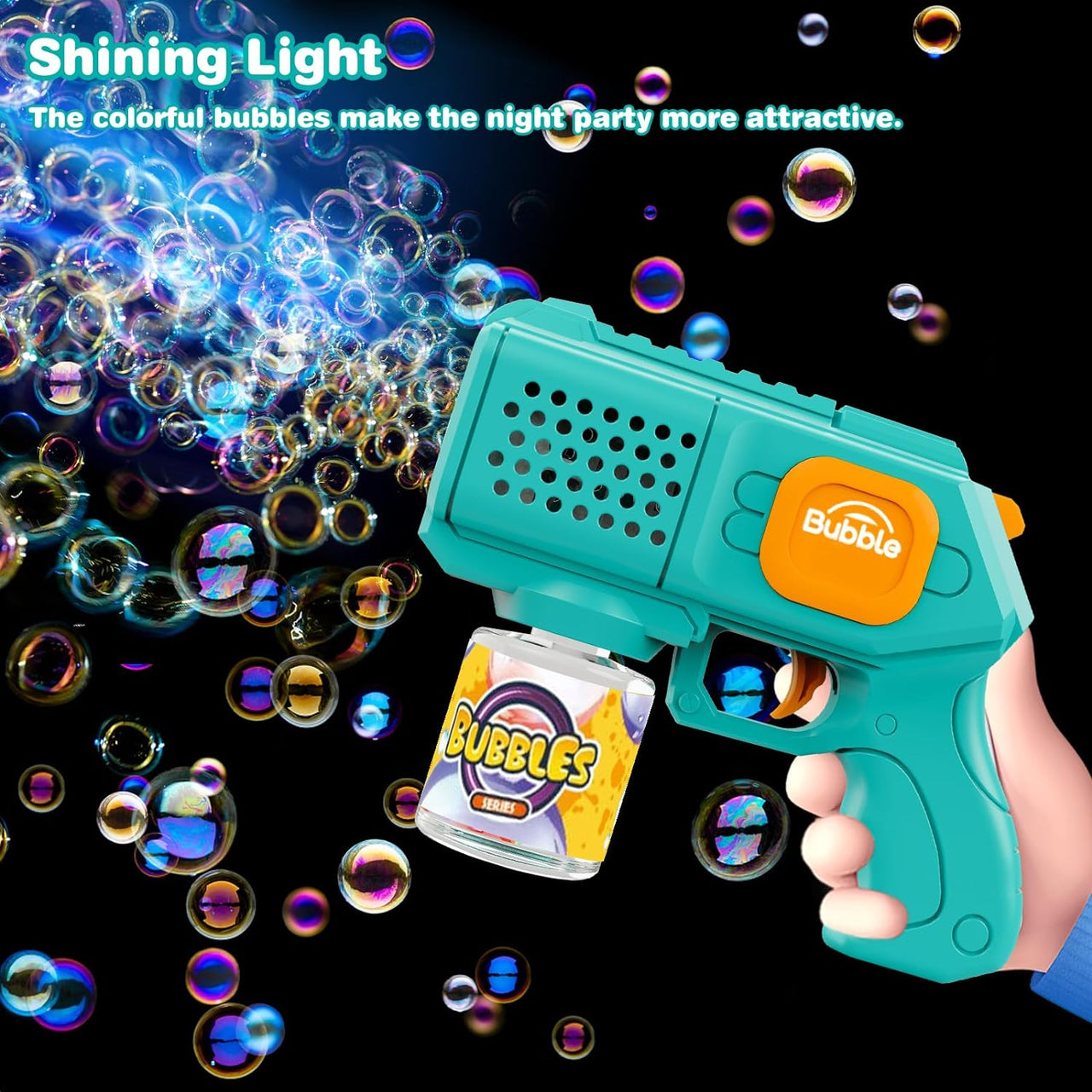 10 Holes Electric Lighting Fun Bubble Machine