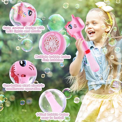 Dream Unicorn Bubble Stick With Light Music