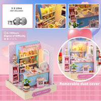 DIY Miniature Yummy Candy Shop With LED Lights