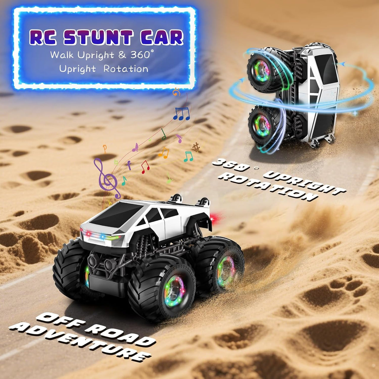 RC Big Foot Tesla Stunt Off-Road Truck