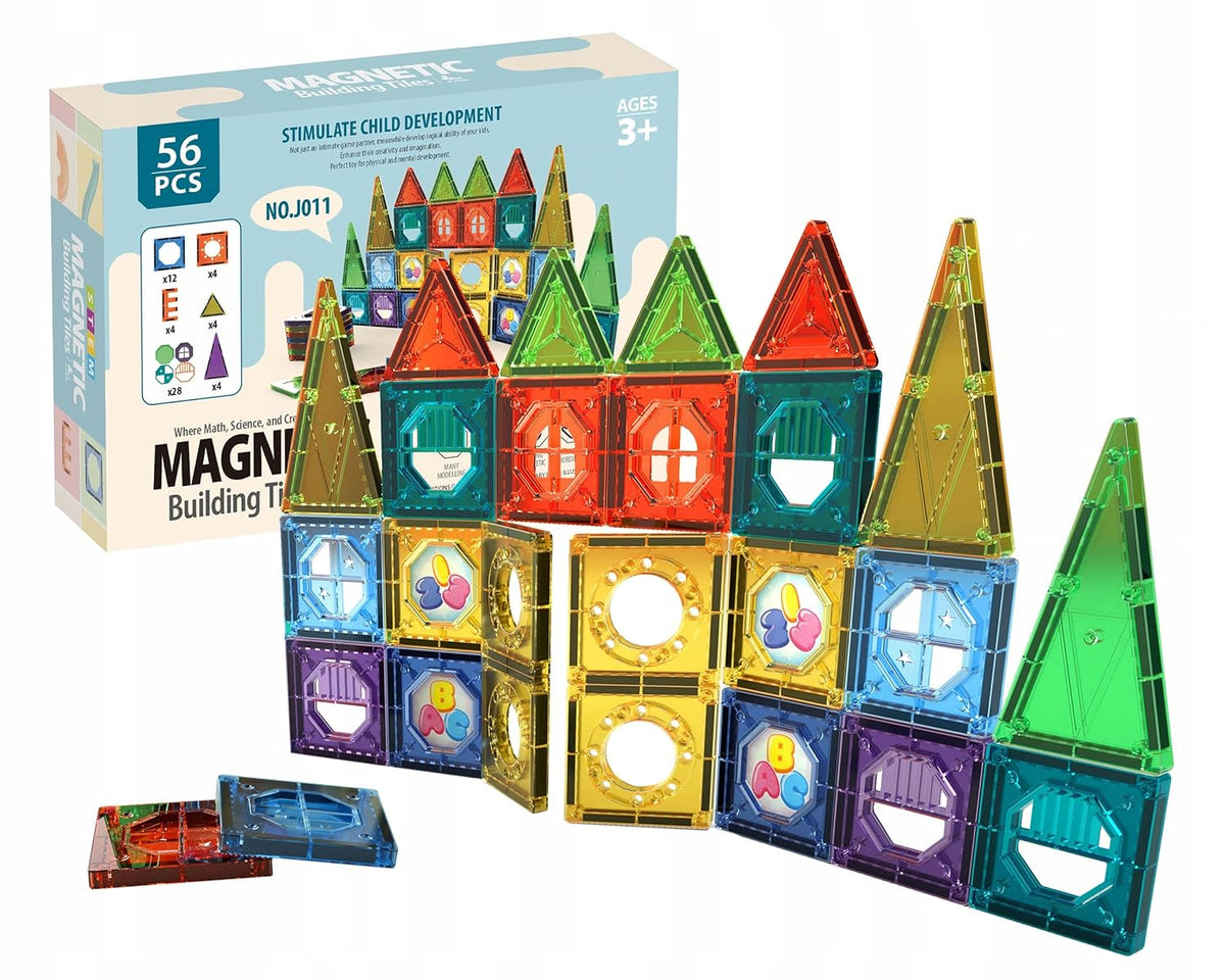 56Pcs Creative Magnetic Building Tiles Block