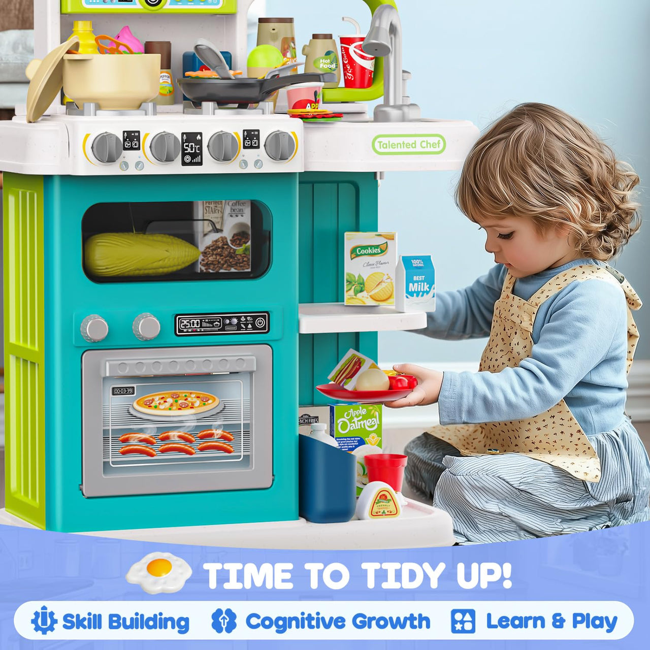 95Pcs Kids Pretend Home Chef Kitchen Set