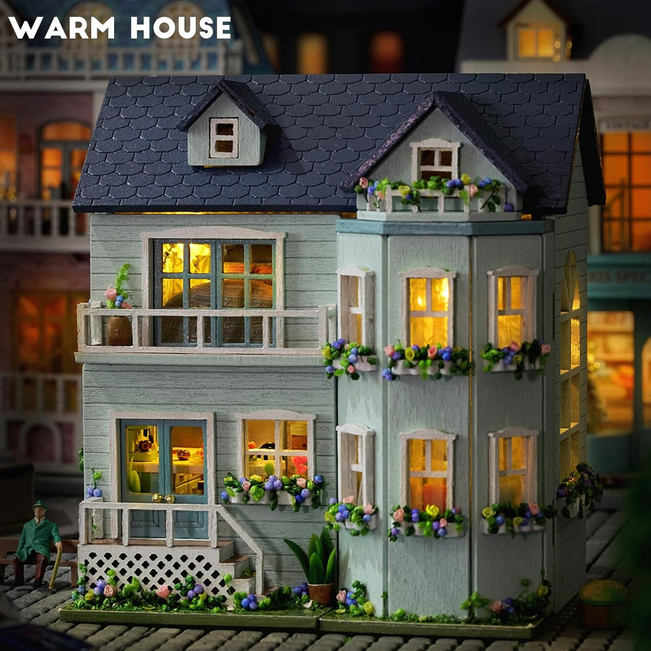 DIY Miniature Warm House With LED Lights