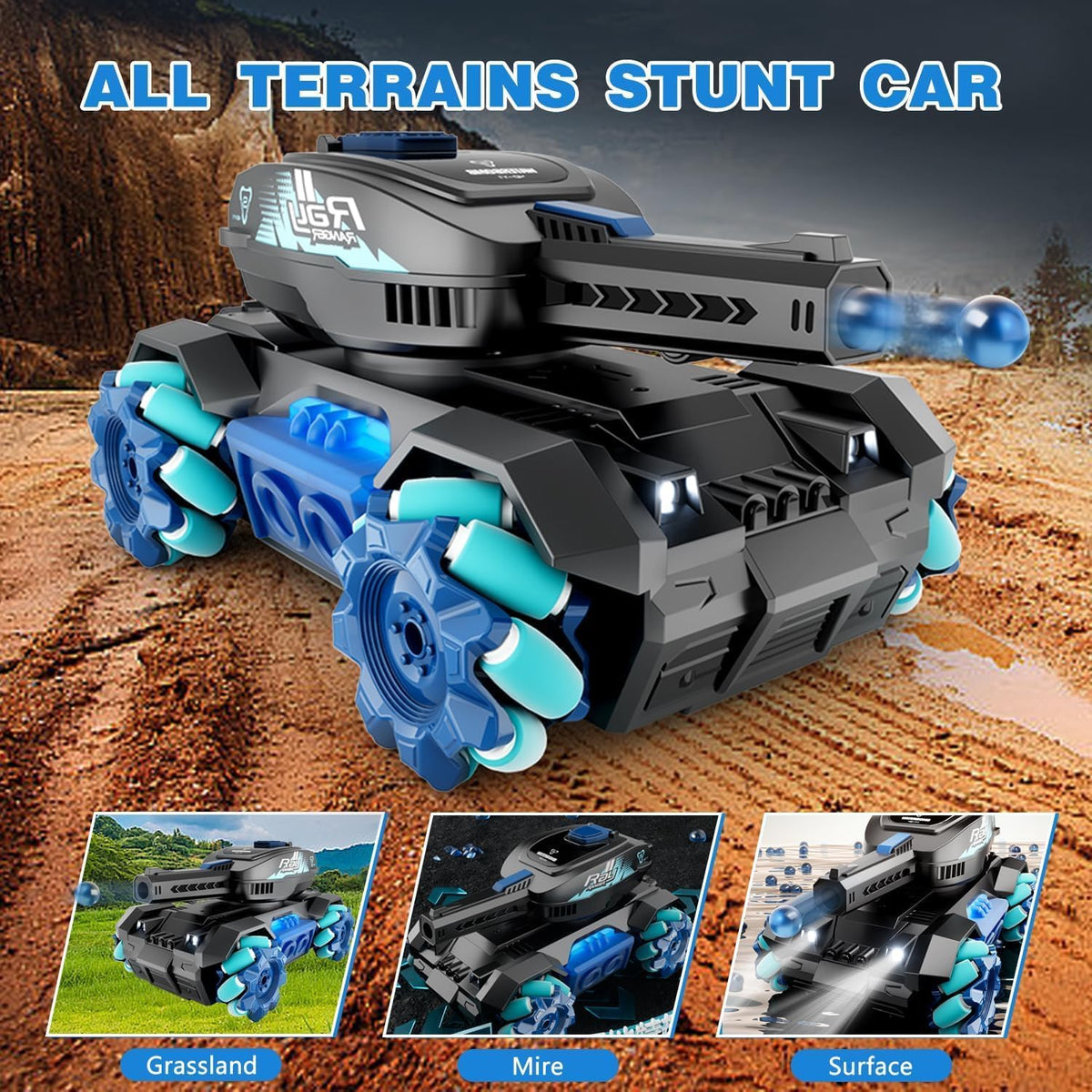 2.4GHz RC Water Bomb Drifting Tank