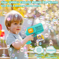 10 Holes Electric Lighting Fun Bubble Machine