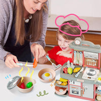 38Pcs DIY Mini Kitchen Play House Set - Pink