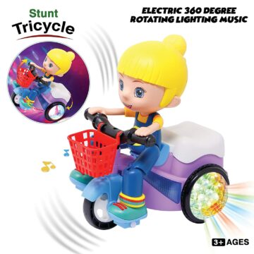 Girl Stunt Tricycle Model Toy Car