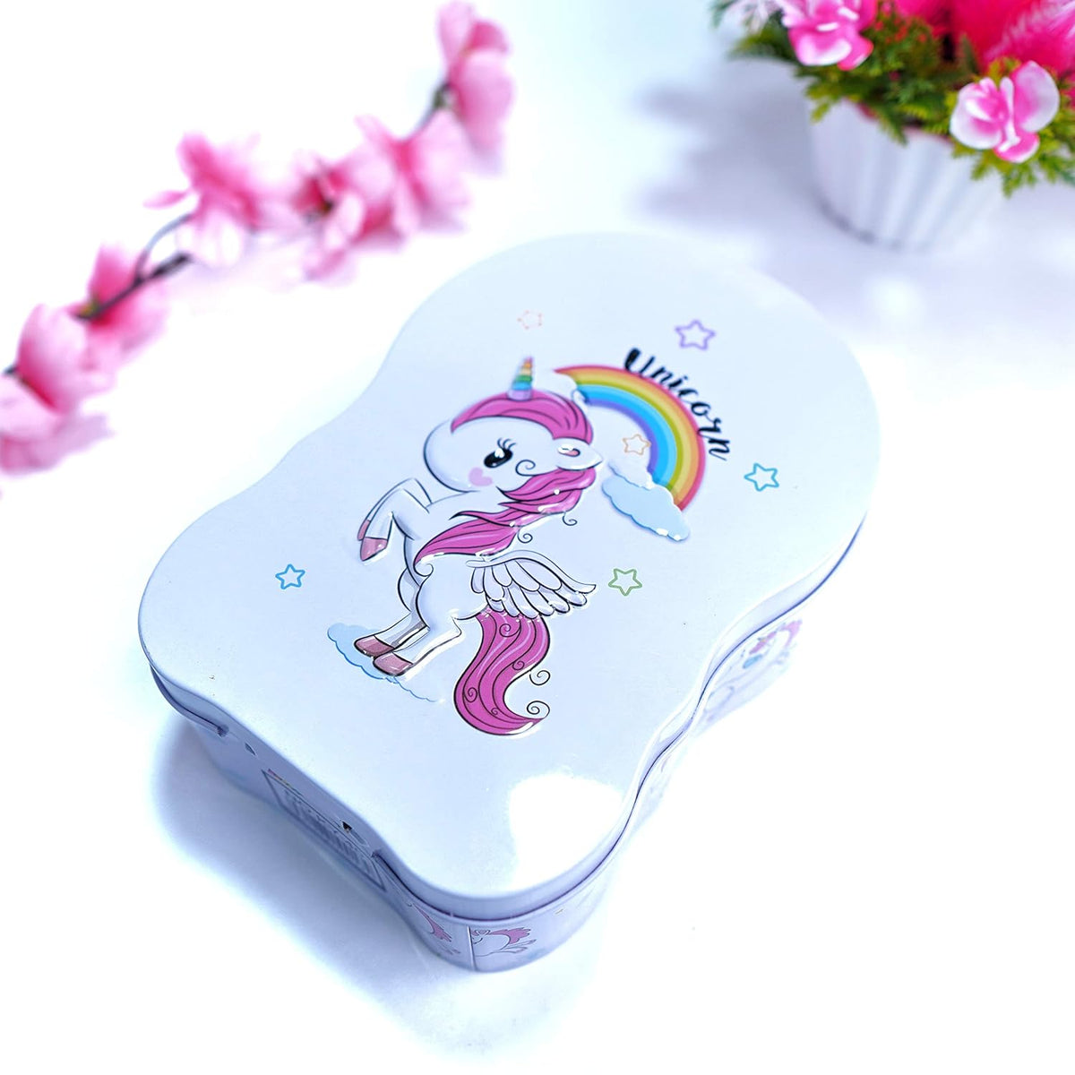 Cartoon Design Metal Body Kids Coin Saving Box - Assortment