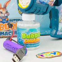 16 Holes Easter Bunny Themed Colorful Bubble Gun