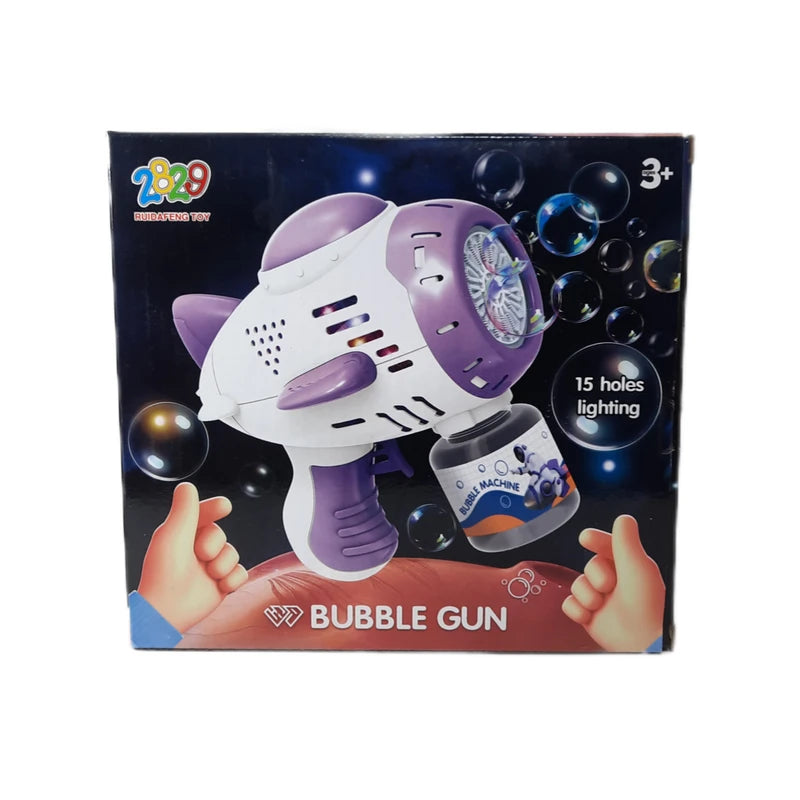 15 Holes Colorful Bubble Machine With Lights