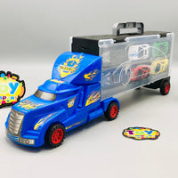 Hot Wheels Car Carrying Trailer Truck - 6Pcs Cars