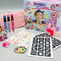 Glitter Tattoo Set With Accessories & Bag