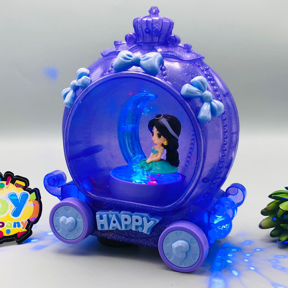 Multi-functional Princess Carriage Rotating Toy With Light & Music