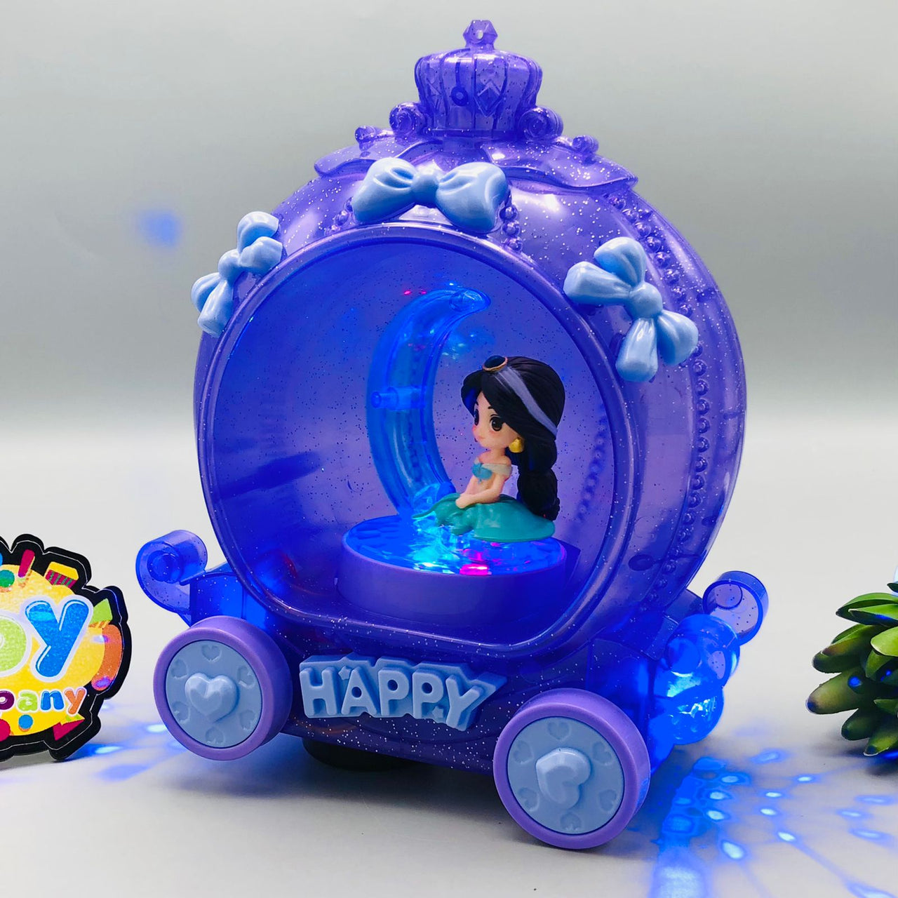 Multi-functional Princess Carriage Rotating Toy With Light & Music