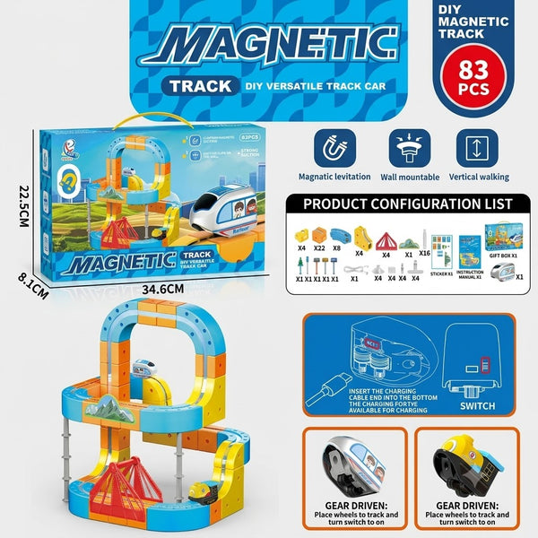 83Pcs DIY Magnetic Levitation Rail Track Set