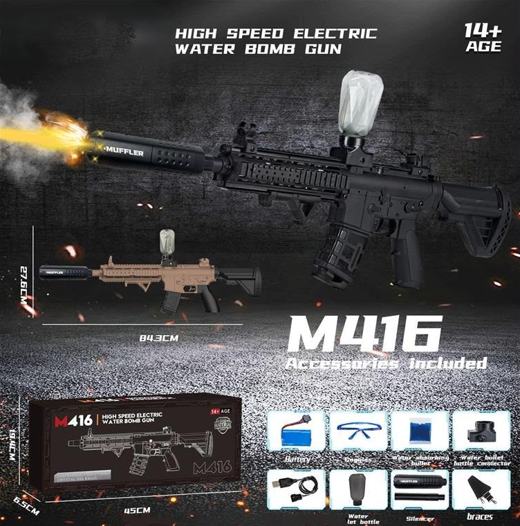 Electric M416 Gel Blaster Gun - Nylon Version