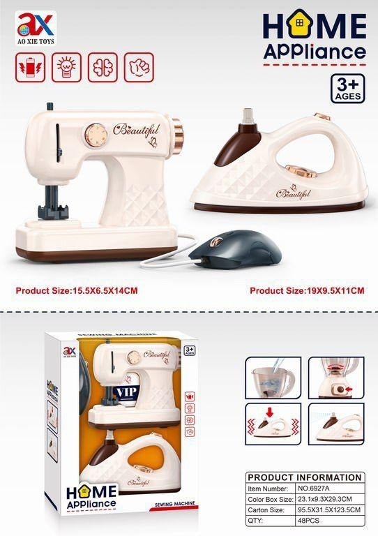 Kids Pretend Play Sewing Machine & Iron