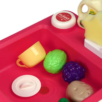 23Pcs Electric Pretend Play Pumping Water Kitchen Sink