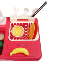 23Pcs Electric Pretend Play Pumping Water Kitchen Sink