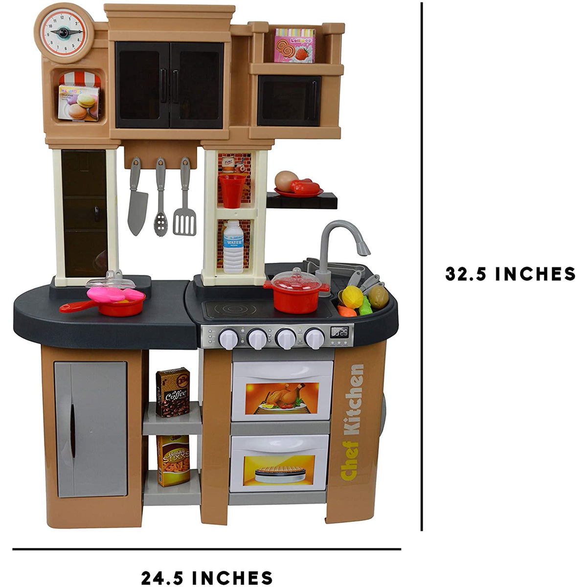 58 Pcs Talented Chef Kitchen Play Set | Realistic Sink