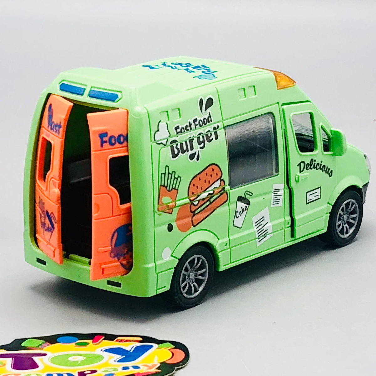 1Pc ABS Inertial Fun Dessert & Fast Food Selling Car Toy - Assortment