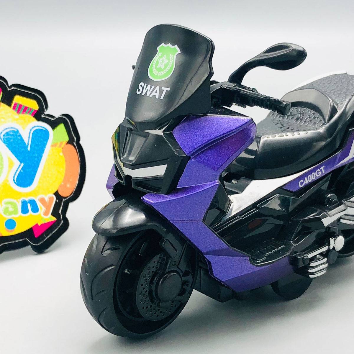 1Pc ABS Inertial Mini Police Bike C400GT Model