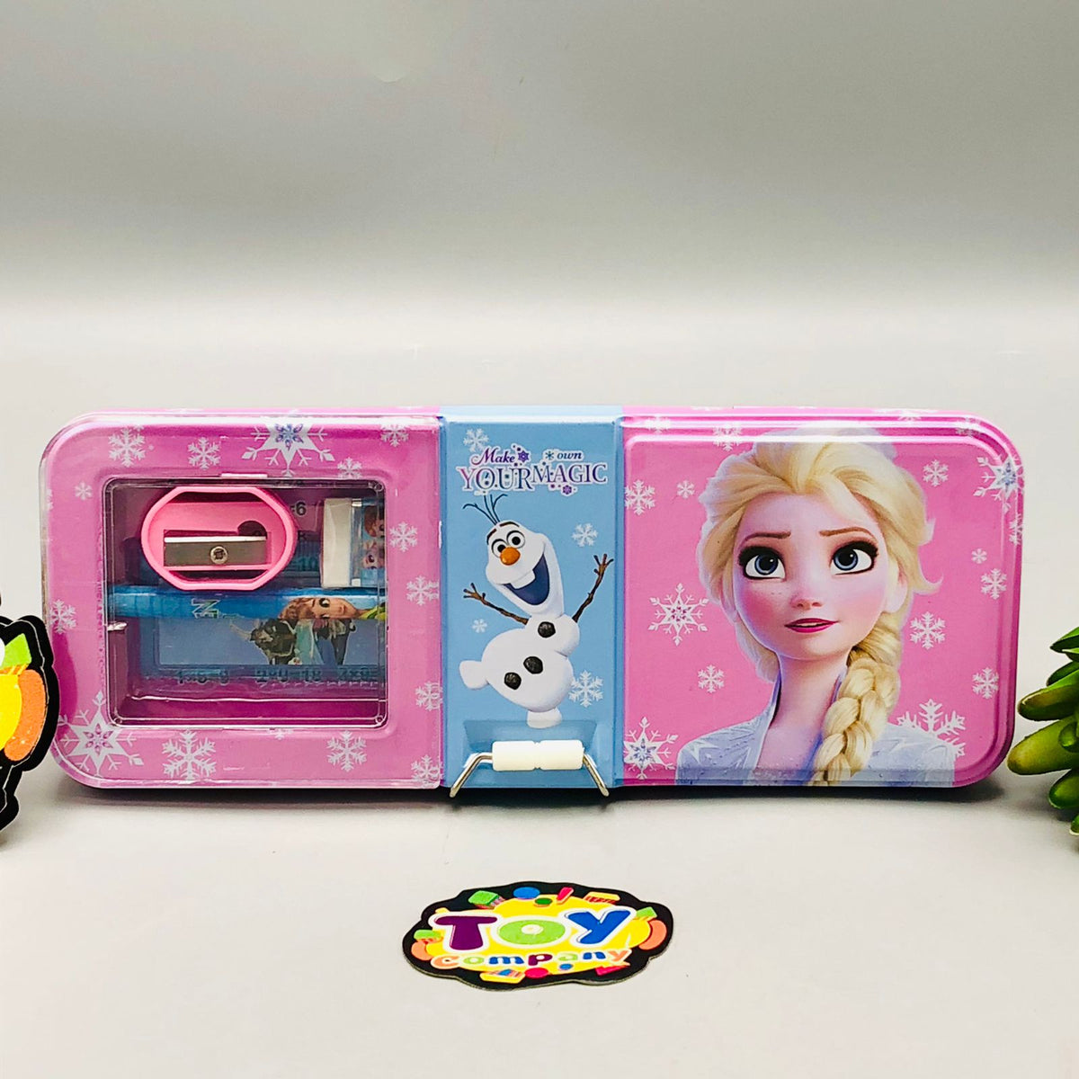 Tin Geometry Box With Stationary Set For Girls - Assortment