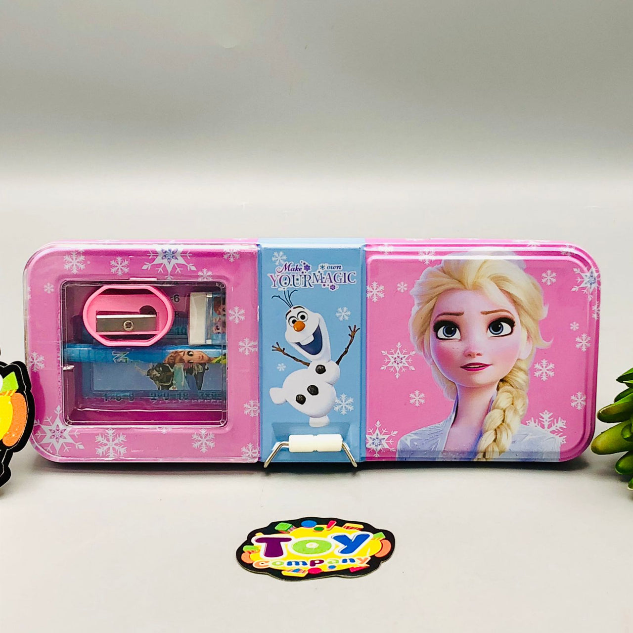 Tin Geometry Box With Stationary Set For Girls - Assortment
