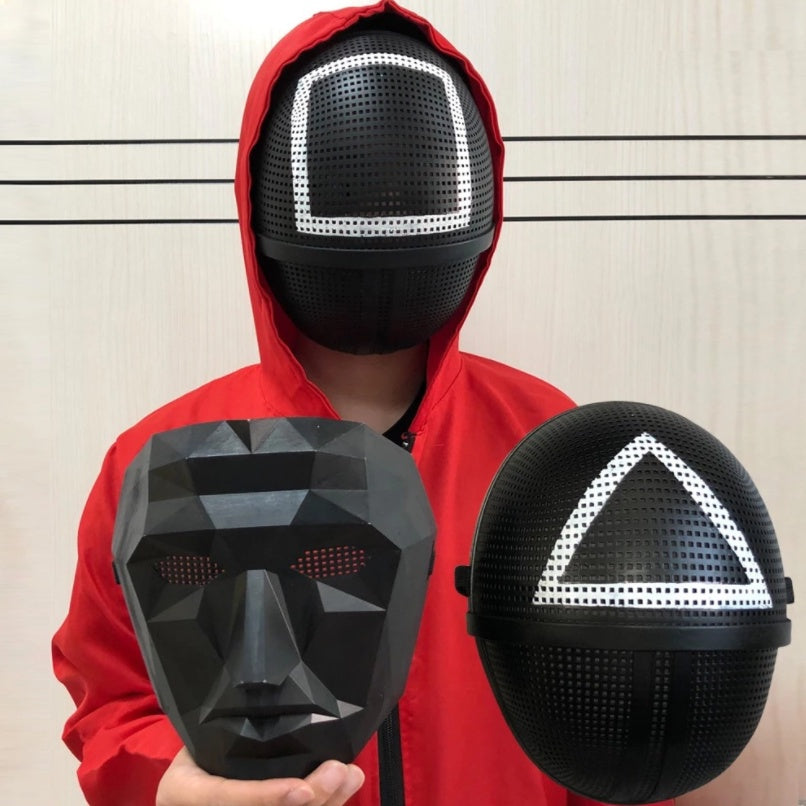 Halloween Black Boss Plastic Mask-Assortment