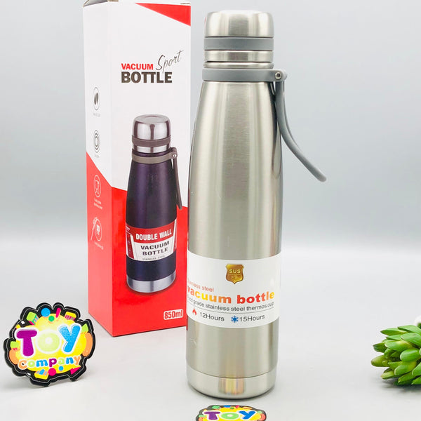 850ml Stainless Steel Vacuum Insulated Sports Water Bottle - Silver