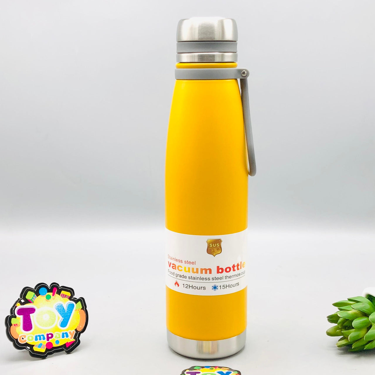 850ml Stainless Steel Vacuum Insulated Sports Water Bottle - Yellow