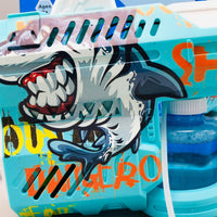 Electric Dual-Holes Shark Themed Colorful Bubble Gun