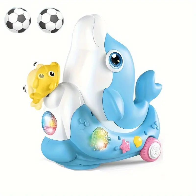 Electric Cute Ball Blowing Dolphin With Light & Music