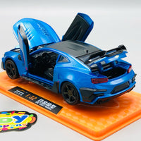 1:32 Diecast Chevrolet Camaro With Acrylic Display Box - Blue