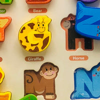 Wooden A to Z Animal Themed Puzzle Board