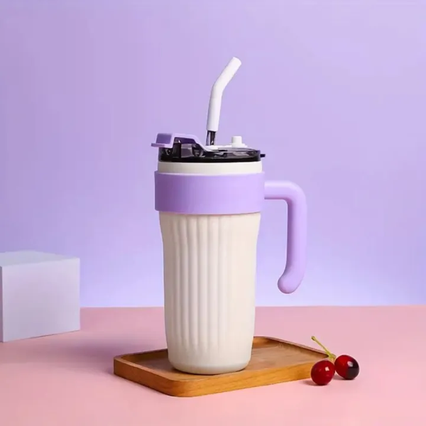 860ml Stainless Steel Vacuum Tumbler - Off White