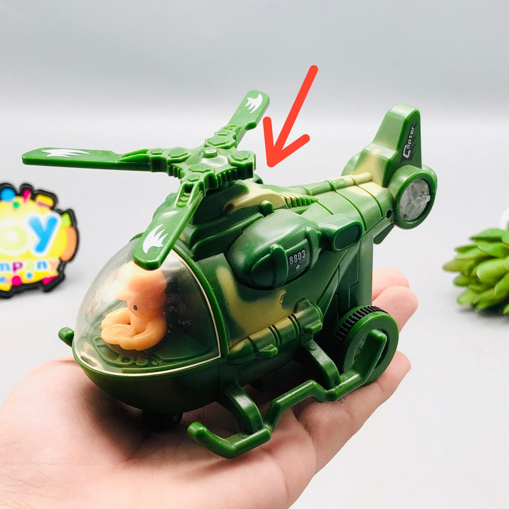 Mini Inertial Army Helicopter Toy - Minor Fault