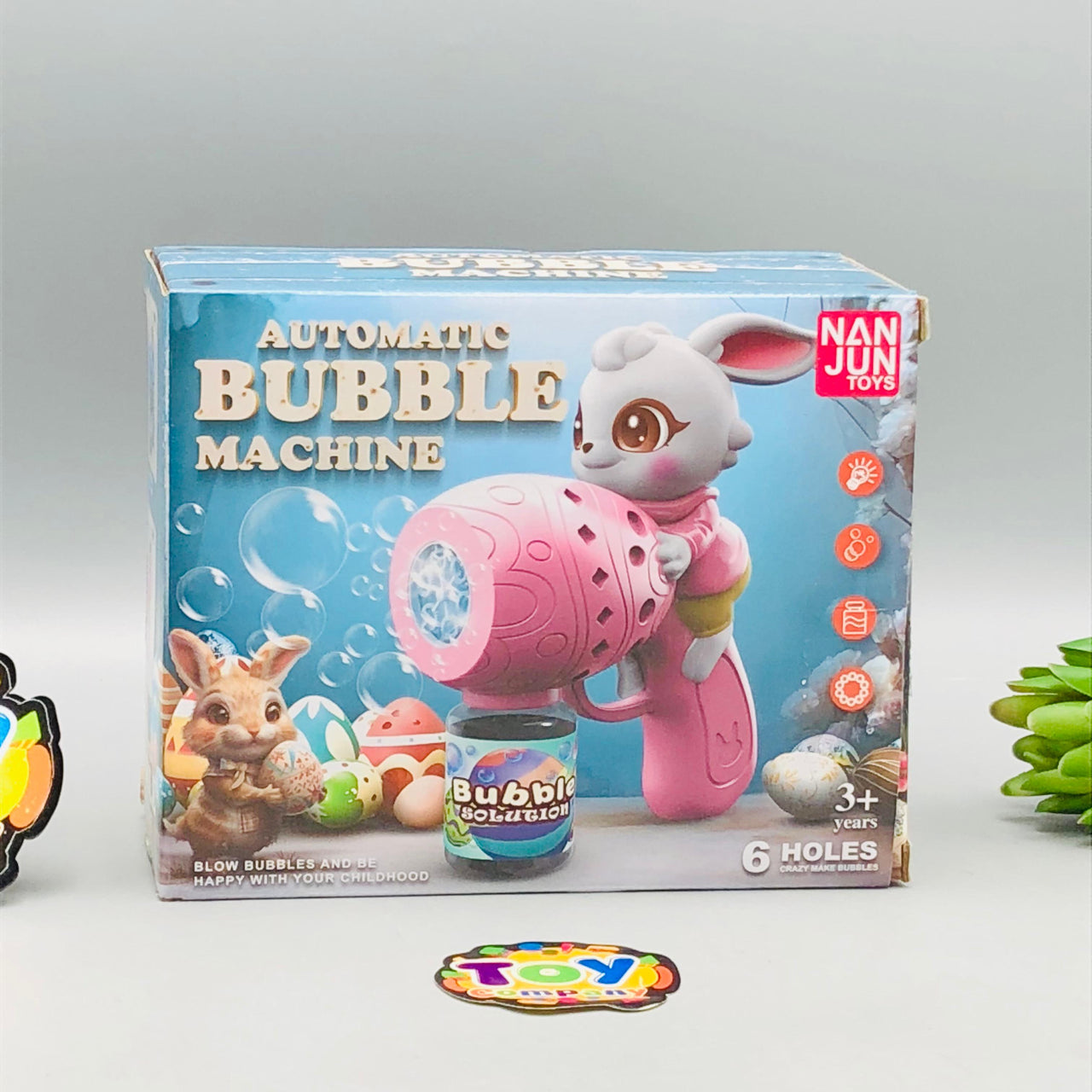 Cute Rabbit Themed Colorful Bubble Gun