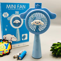 Rechargeable Mini Cinnamoroll Themed Three Speed Fan